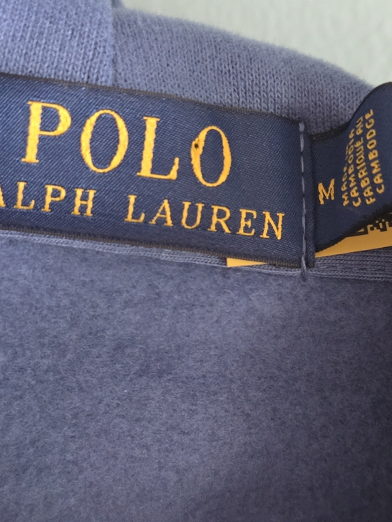 Polo by Ralph Lauren Blue Logo Hoodie Medium Unisex Pullover NWT Front Pocket - Picture 2 of 16